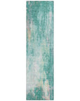 LOOMLAN Rugs Verentha Teal Washable Indoor-Outdoor Rug