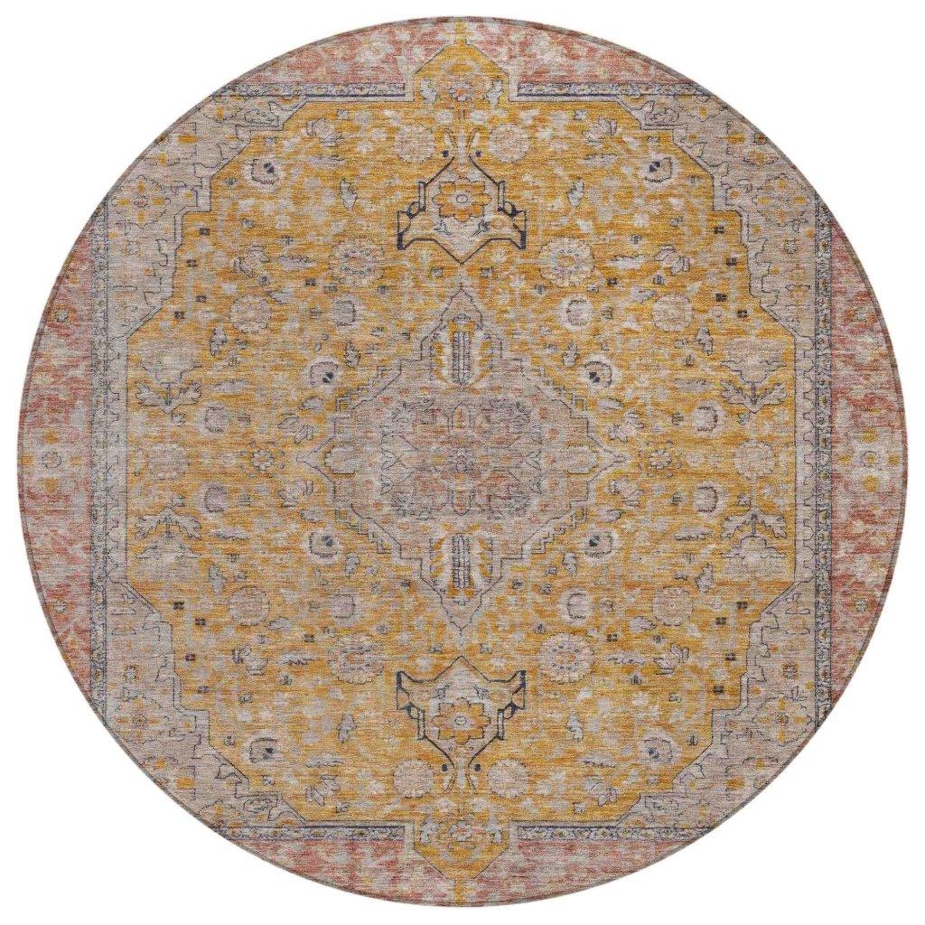 LOOMLAN Rugs Vexira Gold Washable Indoor-Outdoor Rug