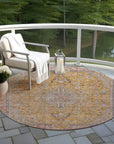 LOOMLAN Rugs Vexira Gold Washable Indoor-Outdoor Rug