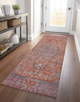 LOOMLAN Rugs Vexira Orange Washable Indoor-Outdoor Rug