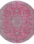 LOOMLAN Rugs Vexira Pink Washable Indoor-Outdoor Rug
