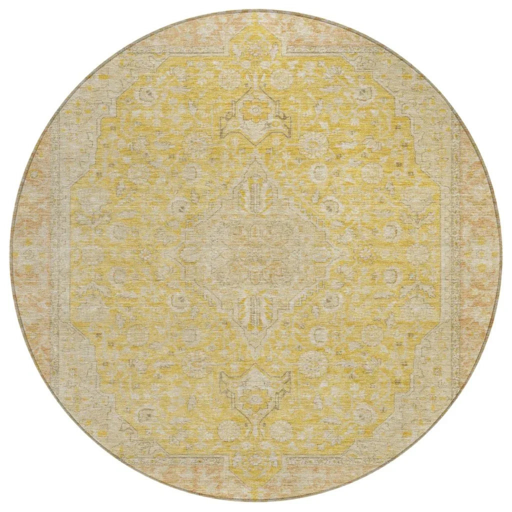 LOOMLAN Rugs Vexira Wheat Washable Indoor-Outdoor Rug