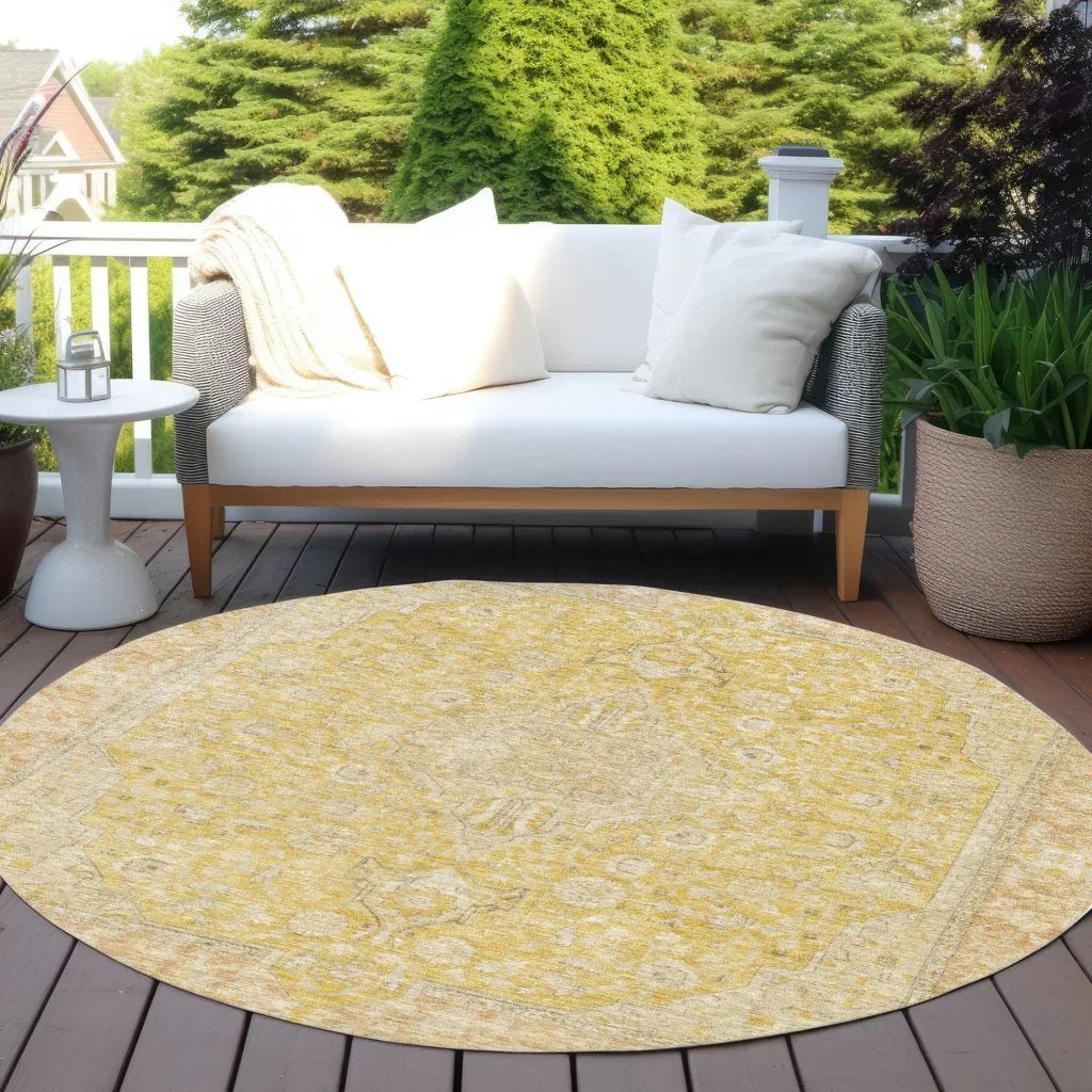 LOOMLAN Rugs Vexira Wheat Washable Indoor-Outdoor Rug