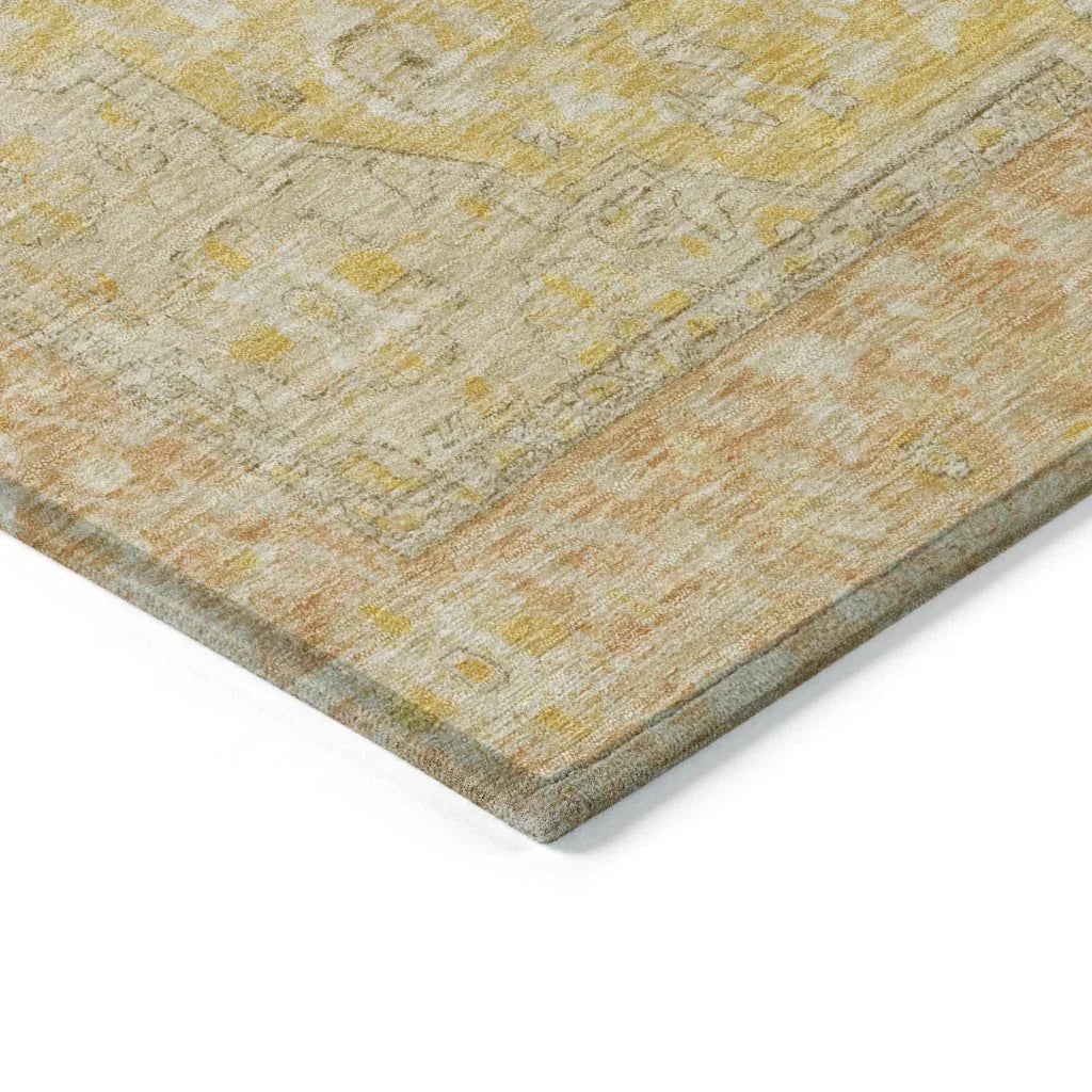 LOOMLAN Rugs Vexira Wheat Washable Indoor-Outdoor Rug