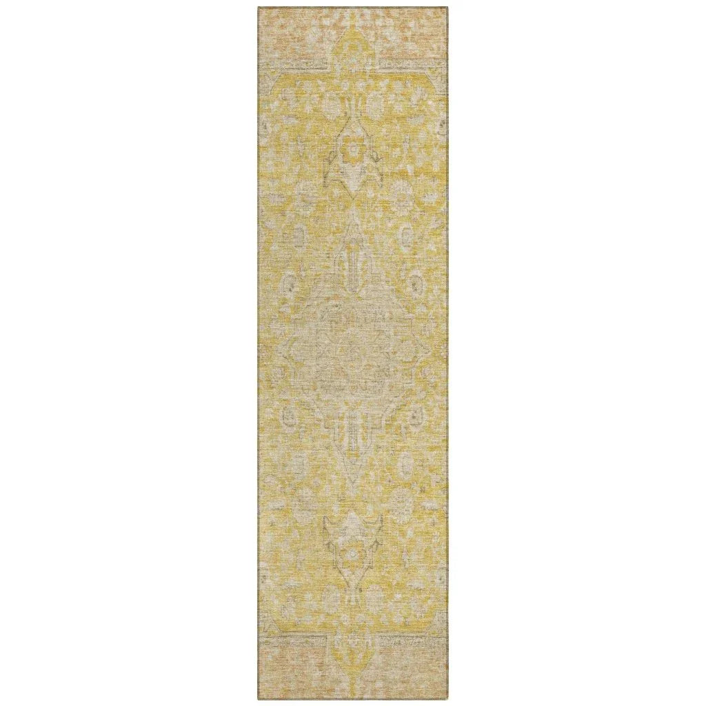 LOOMLAN Rugs Vexira Wheat Washable Indoor-Outdoor Rug