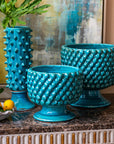 Abigails Vinci Pine Cone Ceramic Outdoor Planter