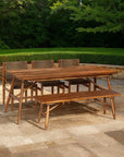 LH Home Vineyard Natural Wooden Outdoor Dining Table