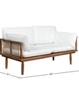 LH Home Vineyard Olefin Fabric Outdoor Loveseat