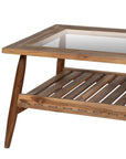 LH Home Vineyard Wooden Rectangular Outdoor Coffee Table