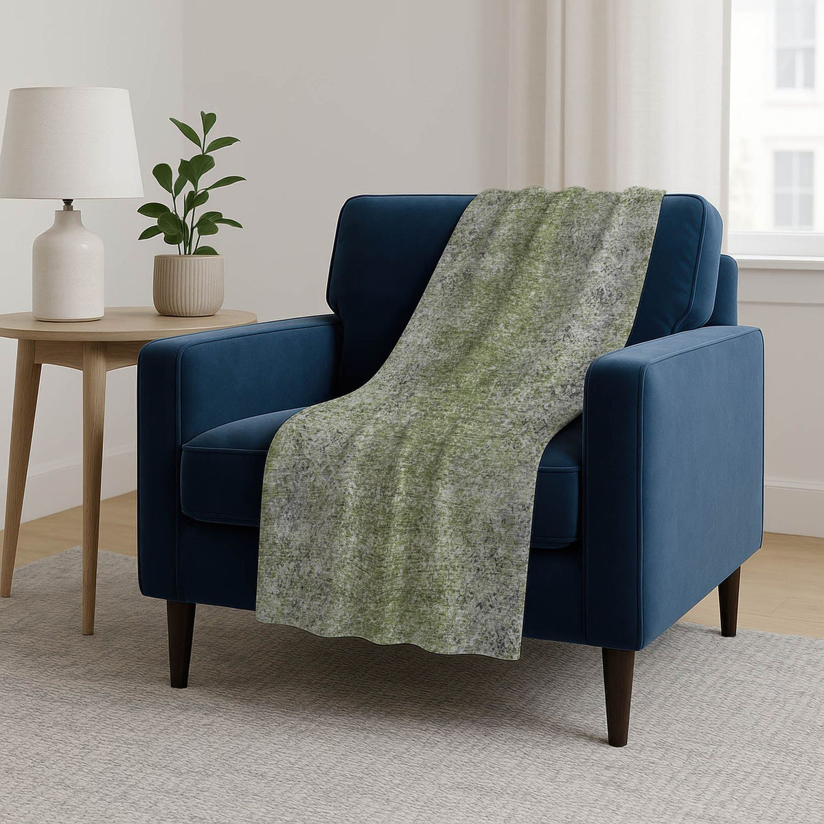 Addison Rugs Vintage Green Washable Indoor-Outdoor Rug