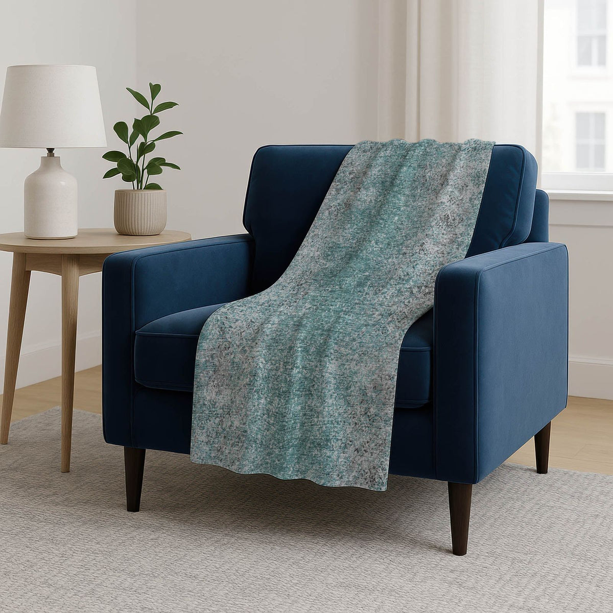 Addison Rugs Vintage Teal Washable Indoor-Outdoor Rug