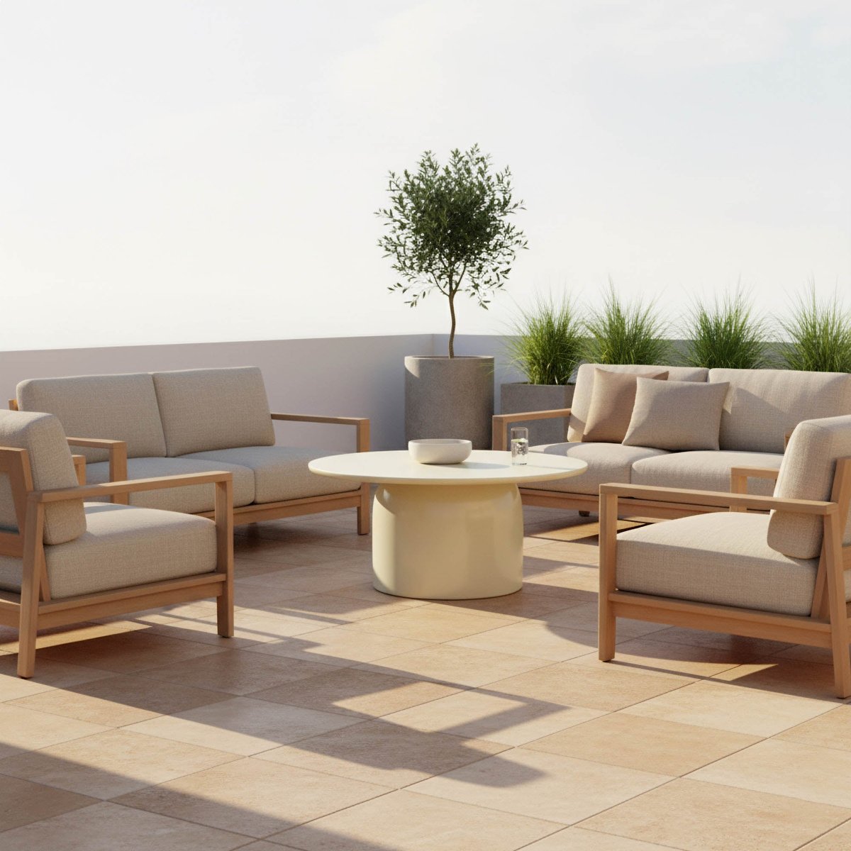 LH Home Vision Concrete Outdoor Coffee Table