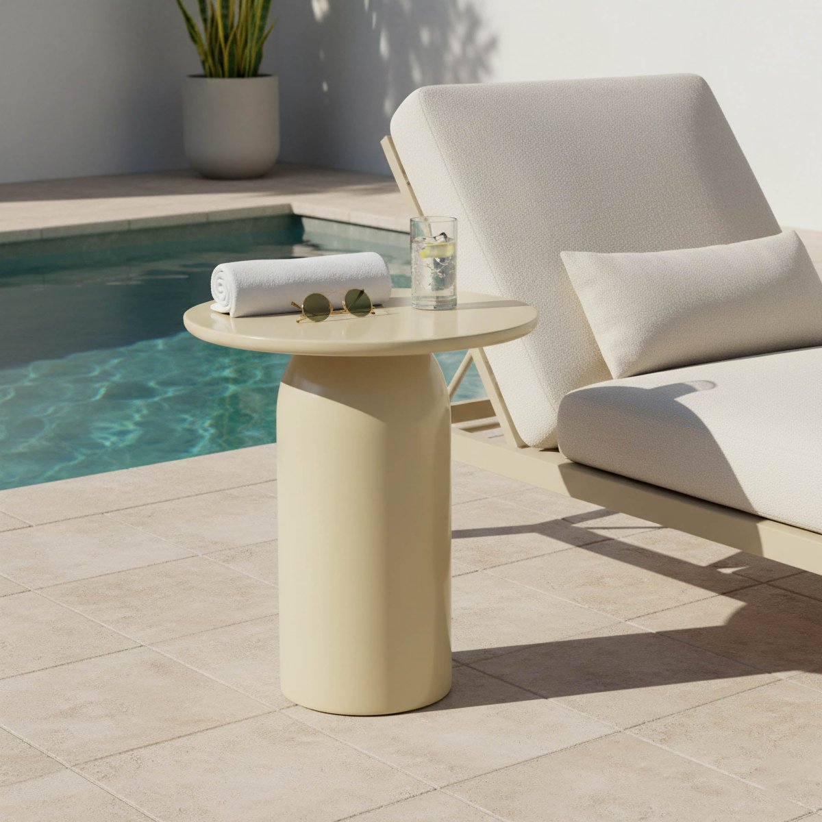 LH Home Vision Concrete Outdoor Side Table