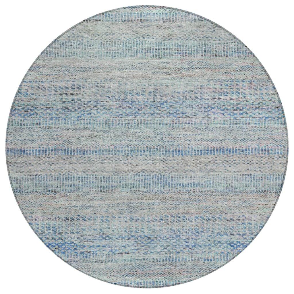 LOOMLAN Rugs Viviennea Blue Washable Indoor-Outdoor Rug
