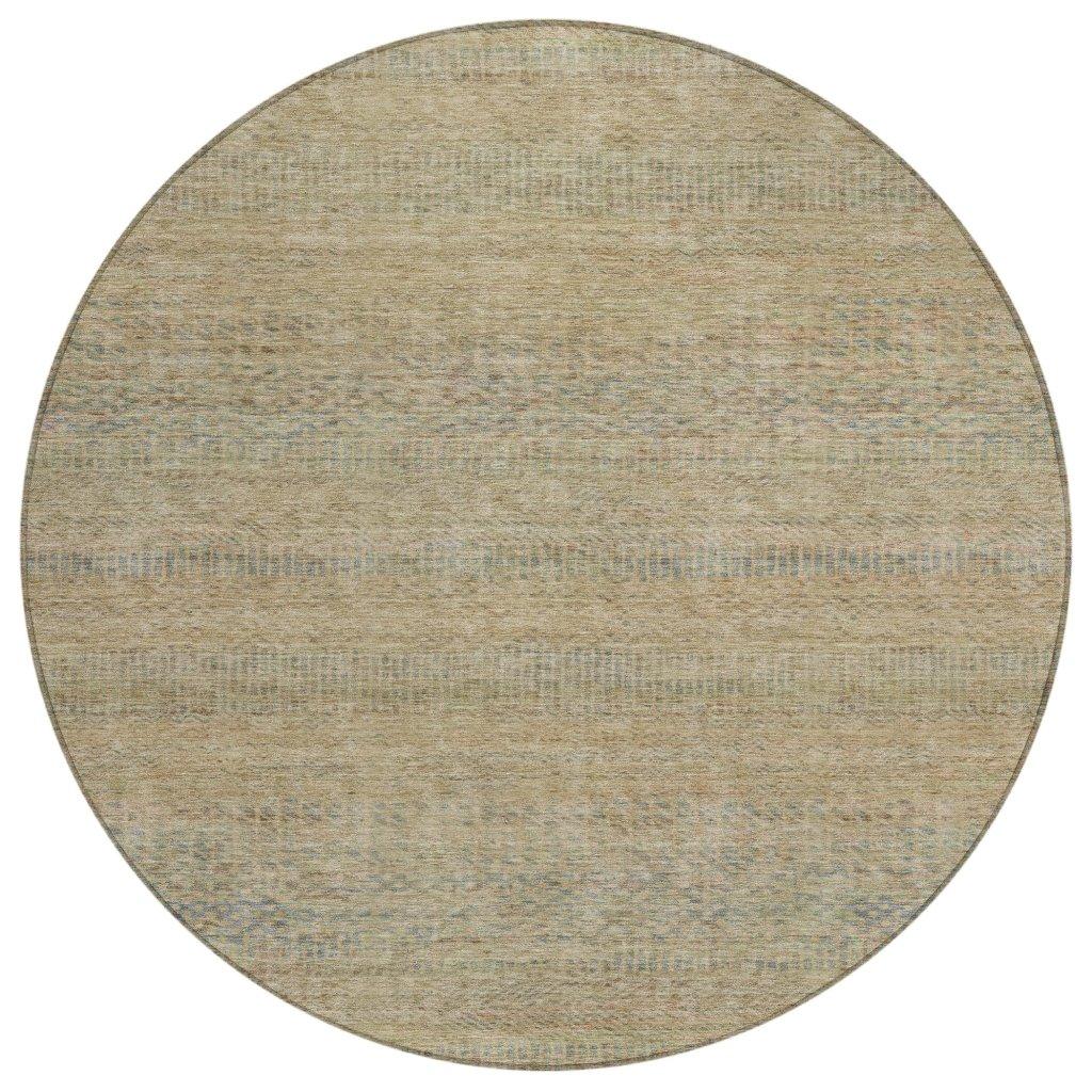 LOOMLAN Rugs Viviennea Brown Washable Indoor-Outdoor Rug