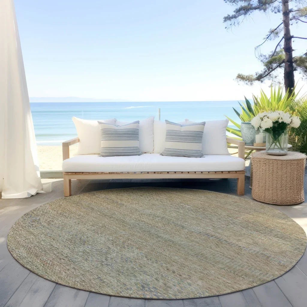LOOMLAN Rugs Viviennea Brown Washable Indoor-Outdoor Rug