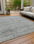 LOOMLAN Rugs Viviennea Gray Washable Indoor-Outdoor Rug