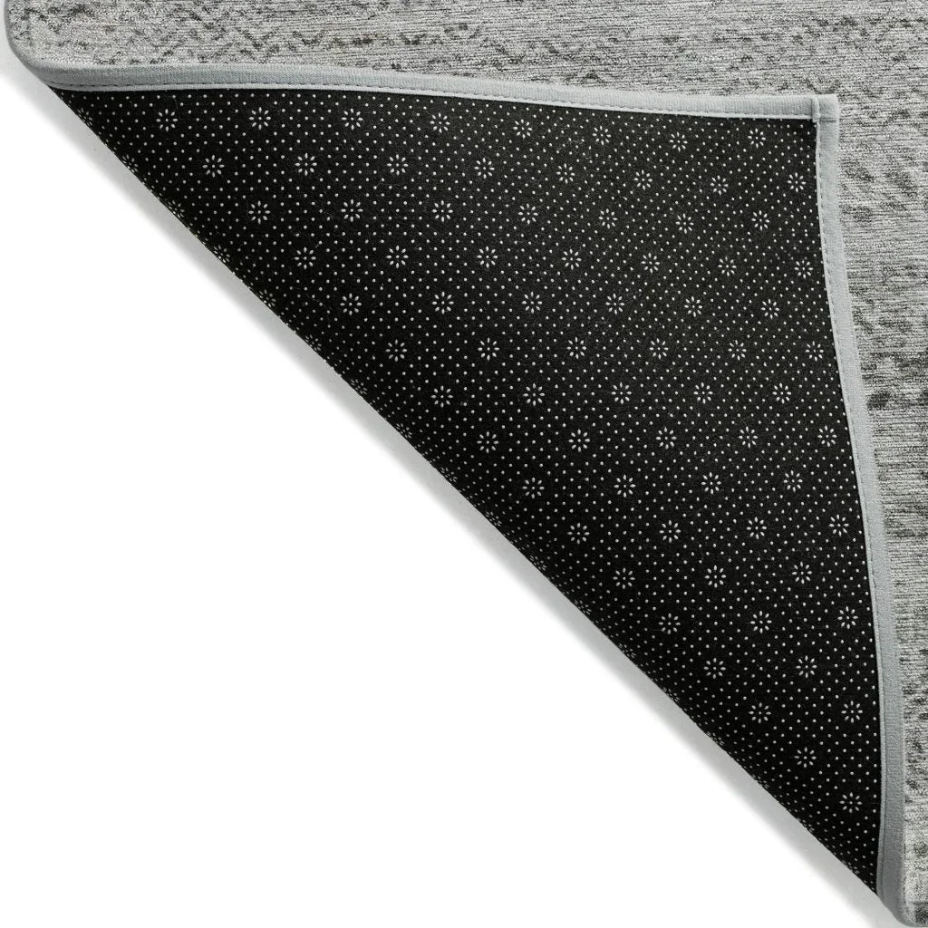 LOOMLAN Rugs Viviennea Gray Washable Indoor-Outdoor Rug
