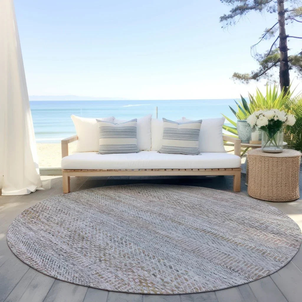 LOOMLAN Rugs Viviennea Ivory Washable Indoor-Outdoor Rug