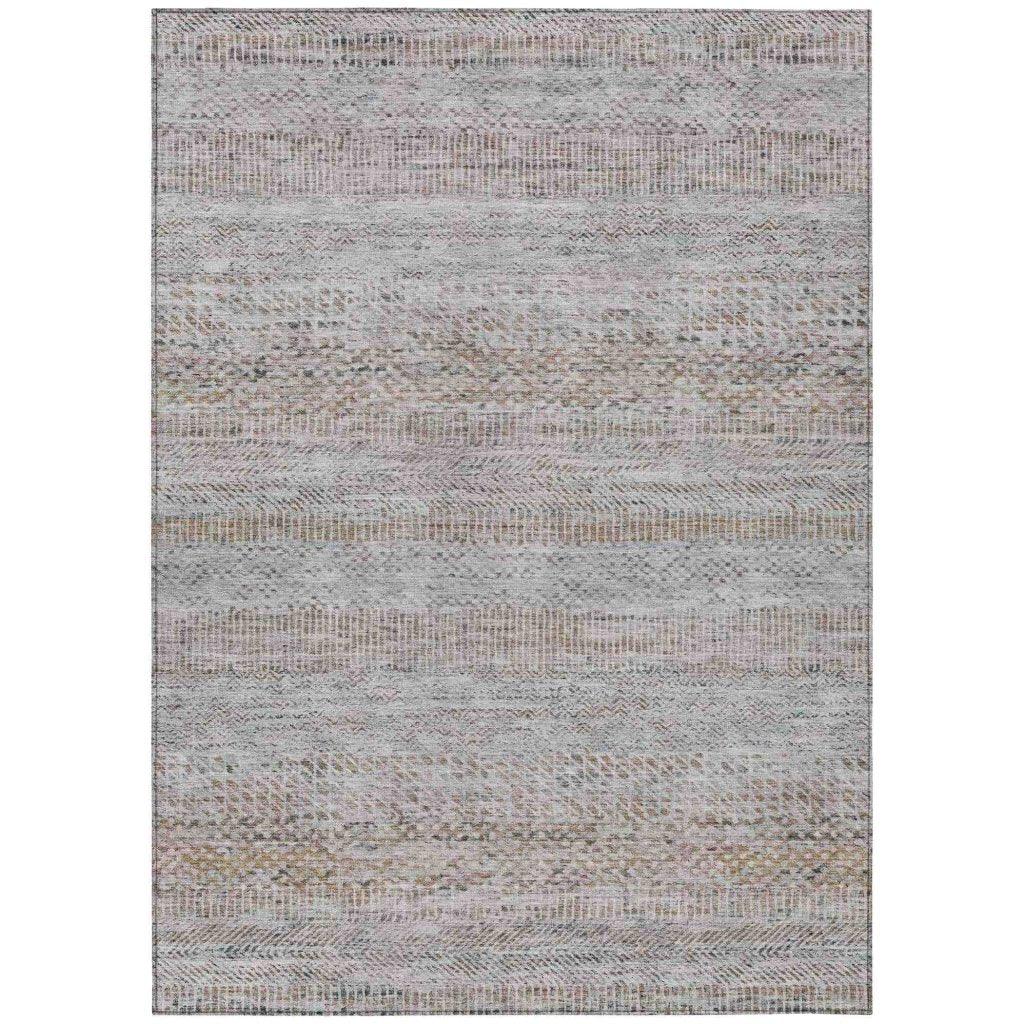LOOMLAN Rugs Viviennea Ivory Washable Indoor-Outdoor Rug