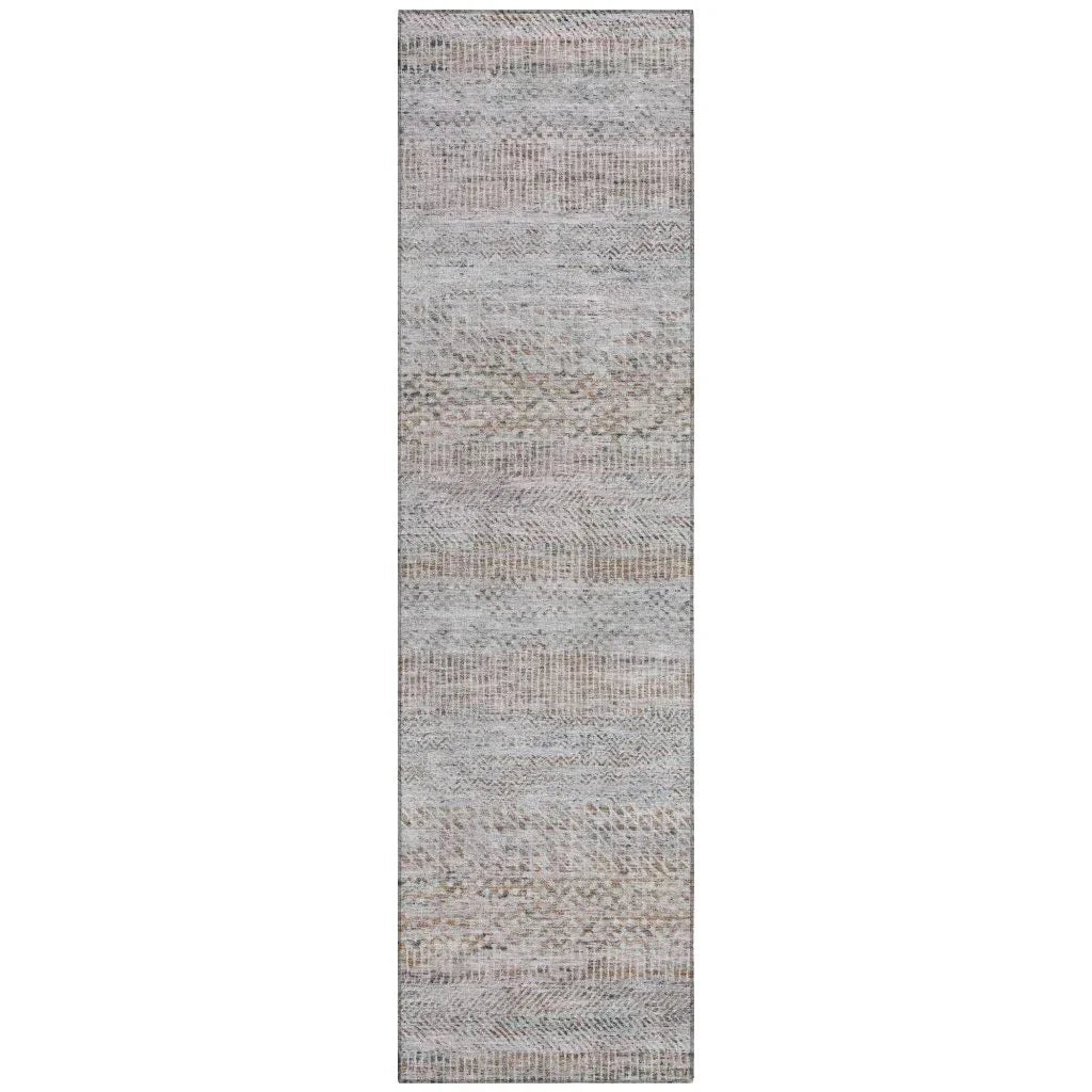 LOOMLAN Rugs Viviennea Ivory Washable Indoor-Outdoor Rug