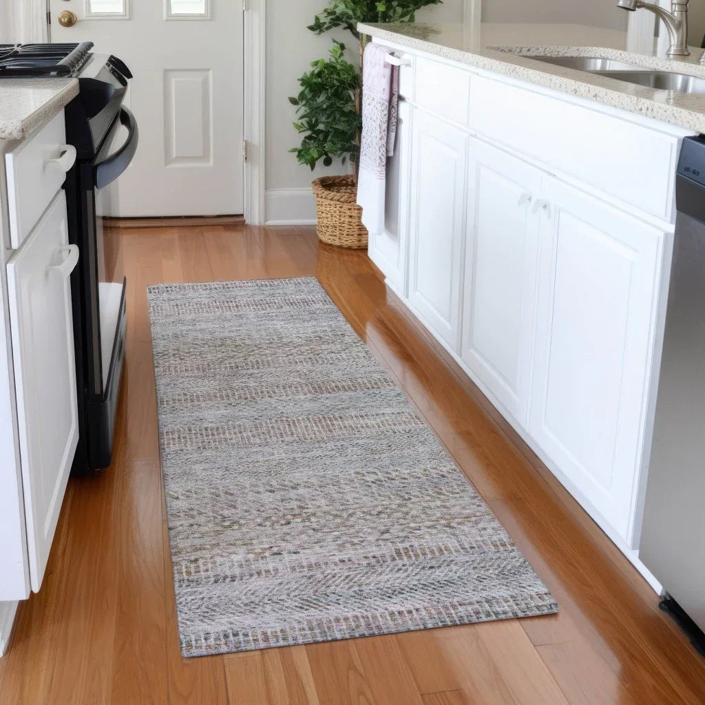 LOOMLAN Rugs Viviennea Ivory Washable Indoor-Outdoor Rug