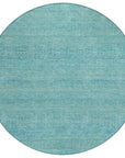 LOOMLAN Rugs Viviennea Teal Washable Indoor-Outdoor Rug