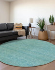 LOOMLAN Rugs Viviennea Teal Washable Indoor-Outdoor Rug