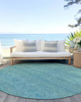 LOOMLAN Rugs Viviennea Teal Washable Indoor-Outdoor Rug