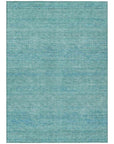 LOOMLAN Rugs Viviennea Teal Washable Indoor-Outdoor Rug