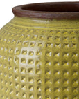 Emissary Waffle Yellow Ceramic Jar