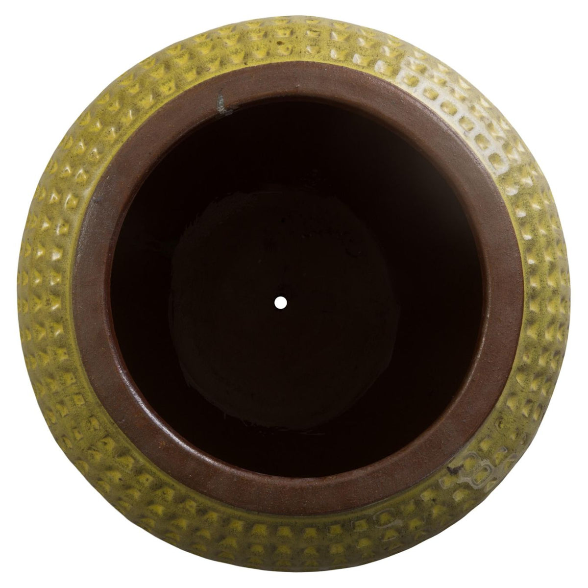 Emissary Waffle Yellow Ceramic Jar
