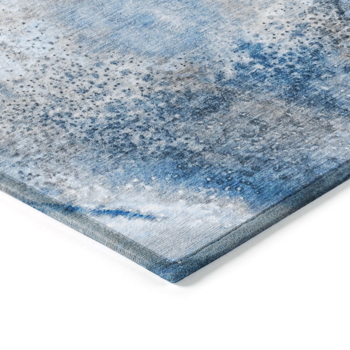 Addison Rugs Watercolors Navy Washable Indoor-Outdoor Rug