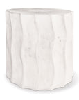 Wave Accent Table (Short) - White Outdoor End Table