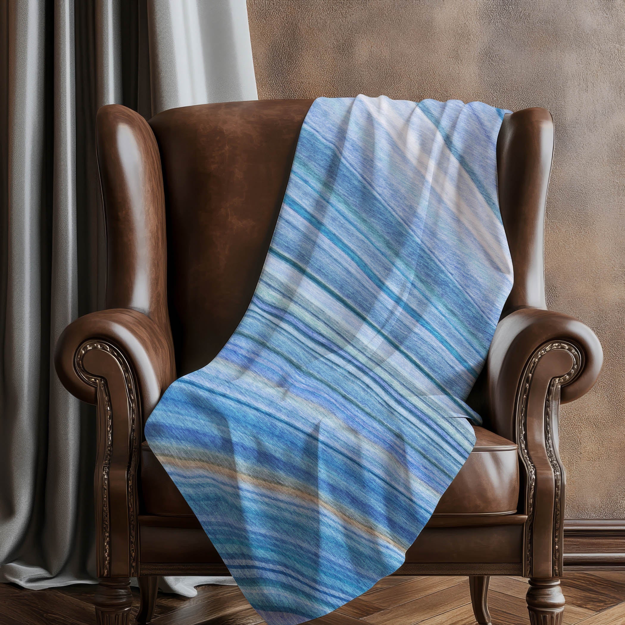 Addison Rugs Waves Blue Washable Indoor-Outdoor Rug