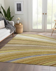 Addison Rugs Waves Brown Washable Indoor-Outdoor Rug