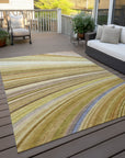 Addison Rugs Waves Brown Washable Indoor-Outdoor Rug