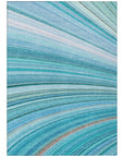 Addison Rugs Waves Teal Washable Indoor-Outdoor Rug
