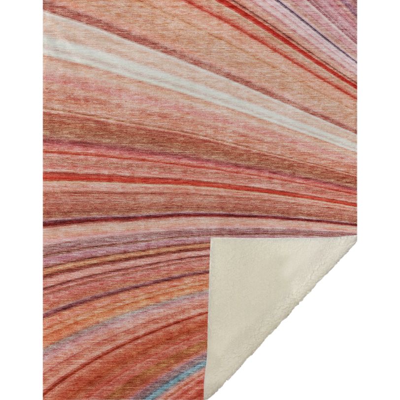 Addison Rugs Waves Terracotta Indoor-Outdoor with Matching Throw
