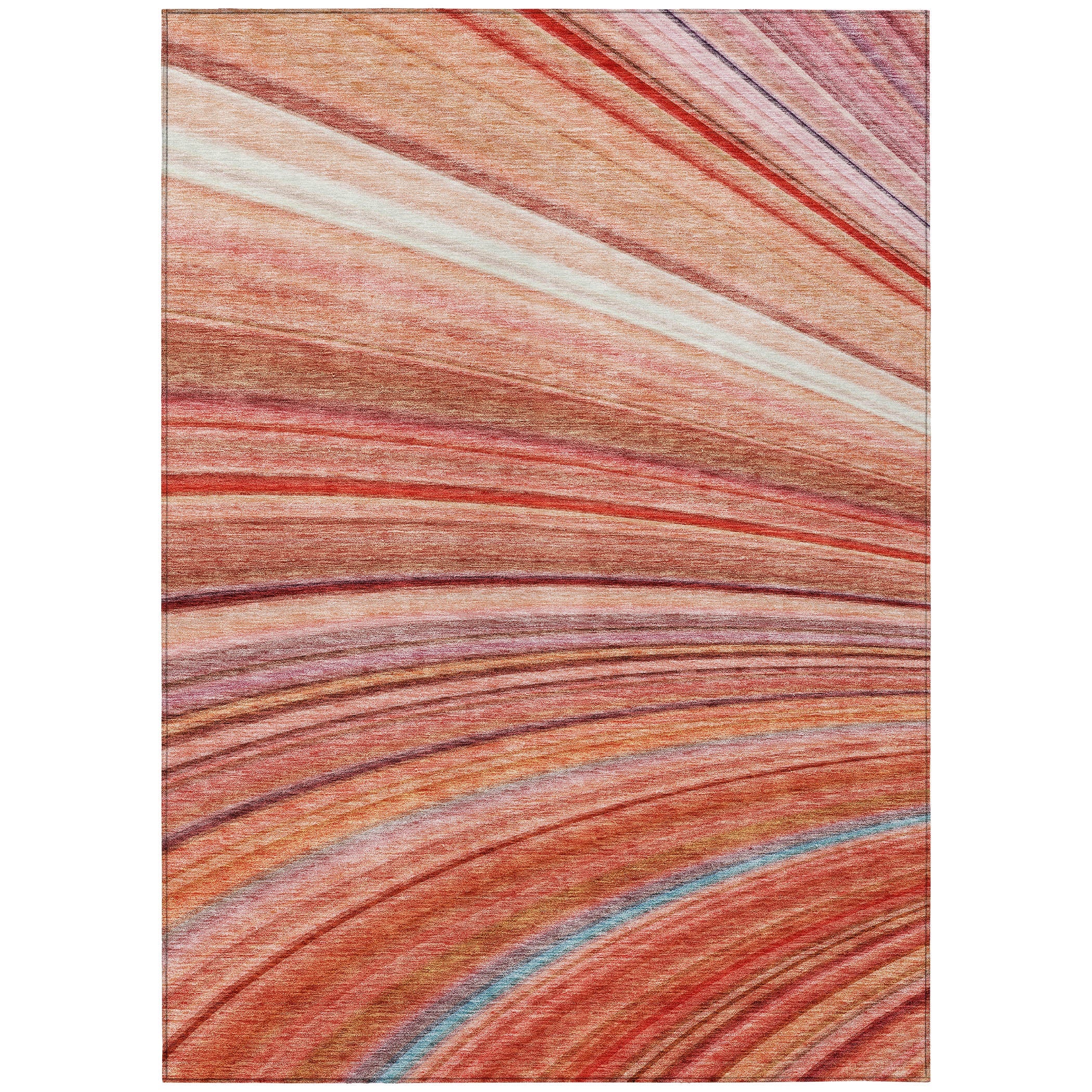 Addison Rugs Waves Terracotta Washable Indoor-Outdoor Rug