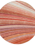 Addison Rugs Waves Terracotta Indoor-Outdoor with Matching Throw