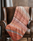 Addison Rugs Waves Terracotta Indoor-Outdoor with Matching Throw