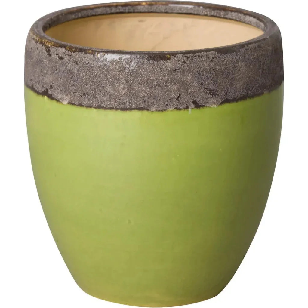 Emissary Weather Resistant Ceramic Round Planter