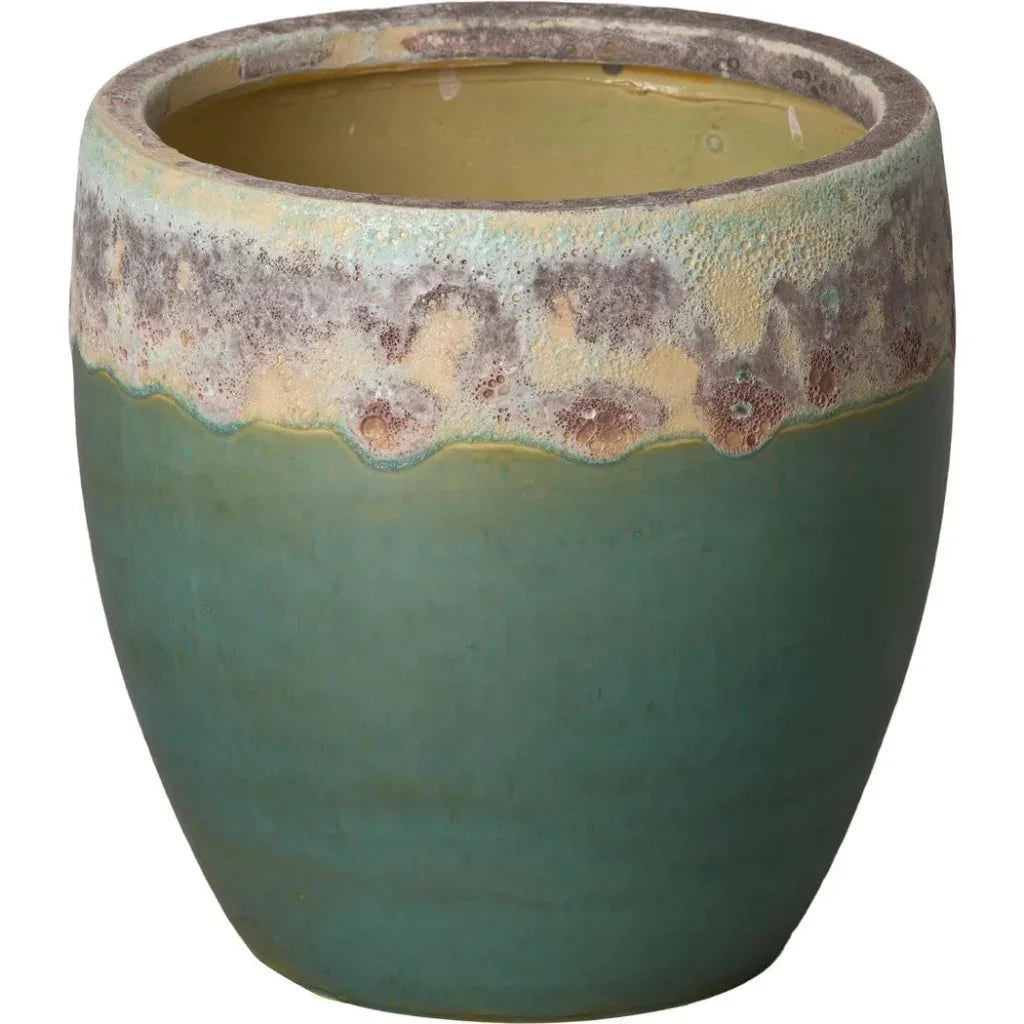 Emissary Weather Resistant Ceramic Round Planter