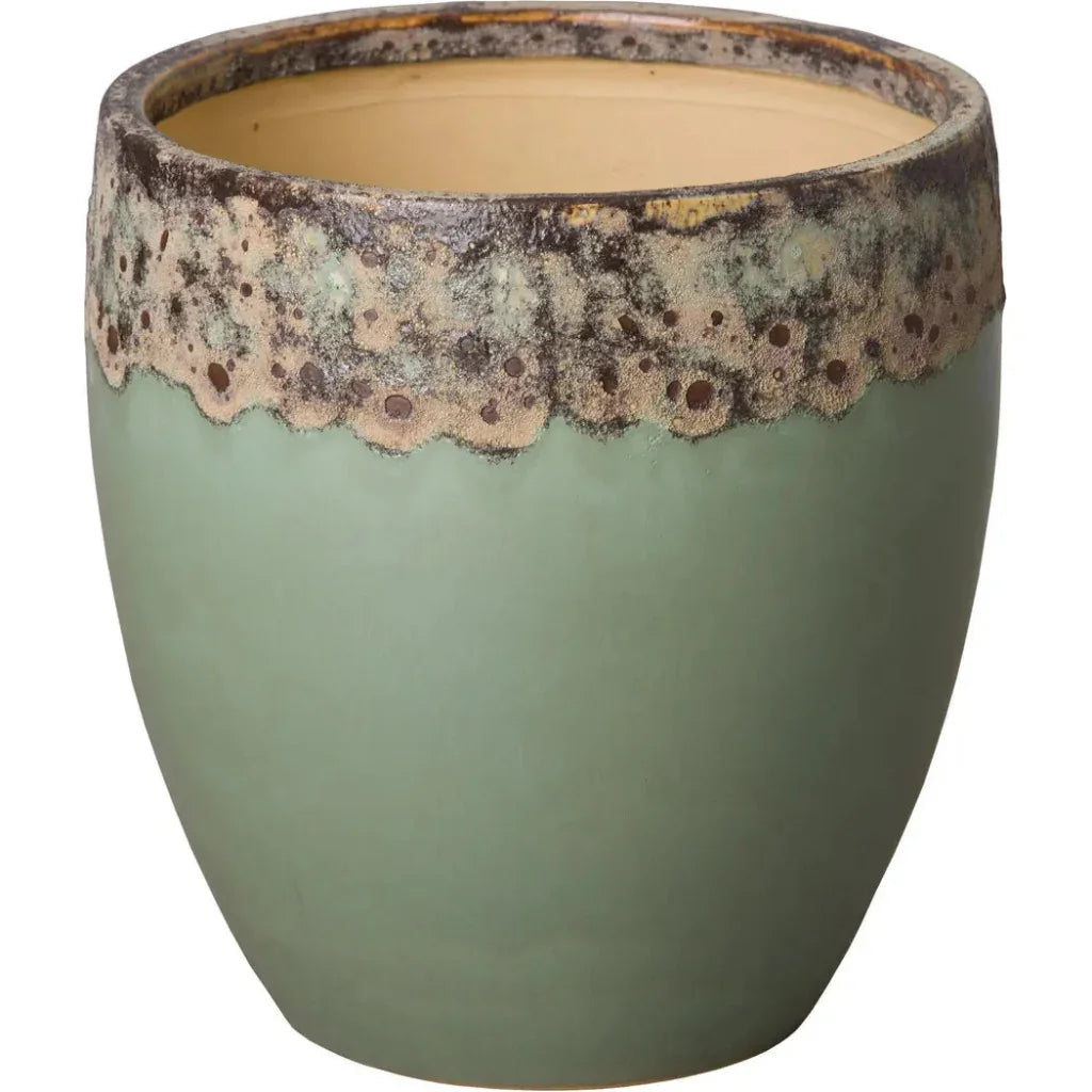 Emissary Weather Resistant Ceramic Round Planter