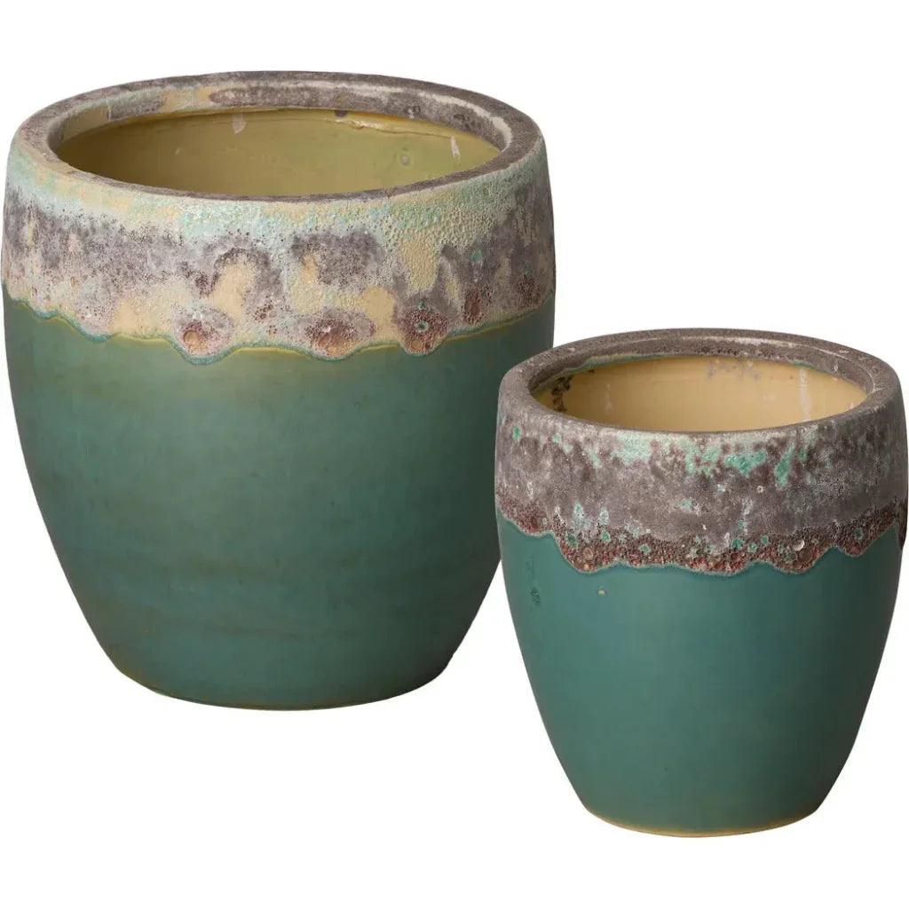Emissary Weather Resistant Ceramic Round Planter