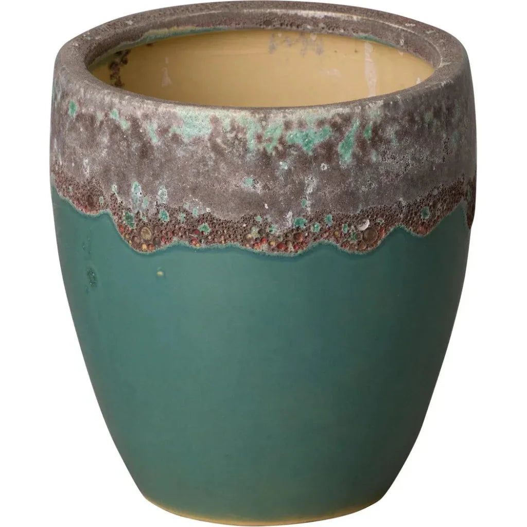 Emissary Weather Resistant Ceramic Round Planter