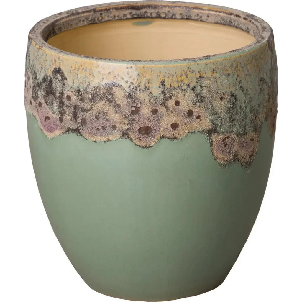 Emissary Weather Resistant Ceramic Round Planter