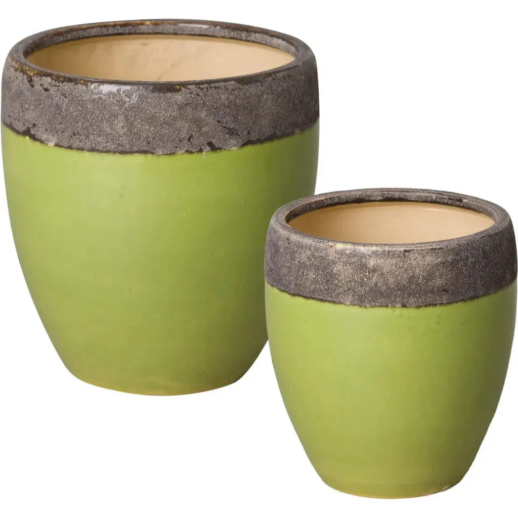 Emissary Weather Resistant Ceramic Round Planter
