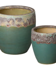 Emissary Weather Resistant Ceramic Round Planter
